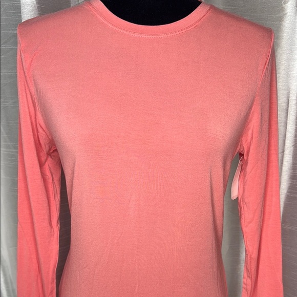 Cuddl Duds Softwear with Stretch Pink Coral Modal Blend Women’s Long Sleeve Tee - Picture 1 of 8